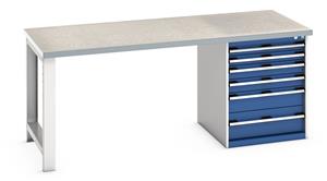 Bott Bench 2000x900x840mm with Lino Top and 6 Drawer Cabinet 41004116.**
